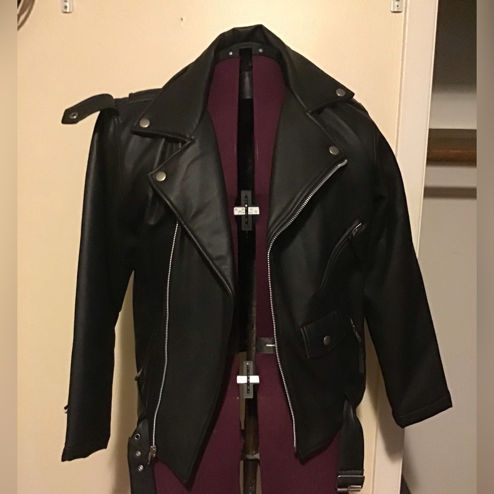 Current Scene faux Leather Jacket Medium